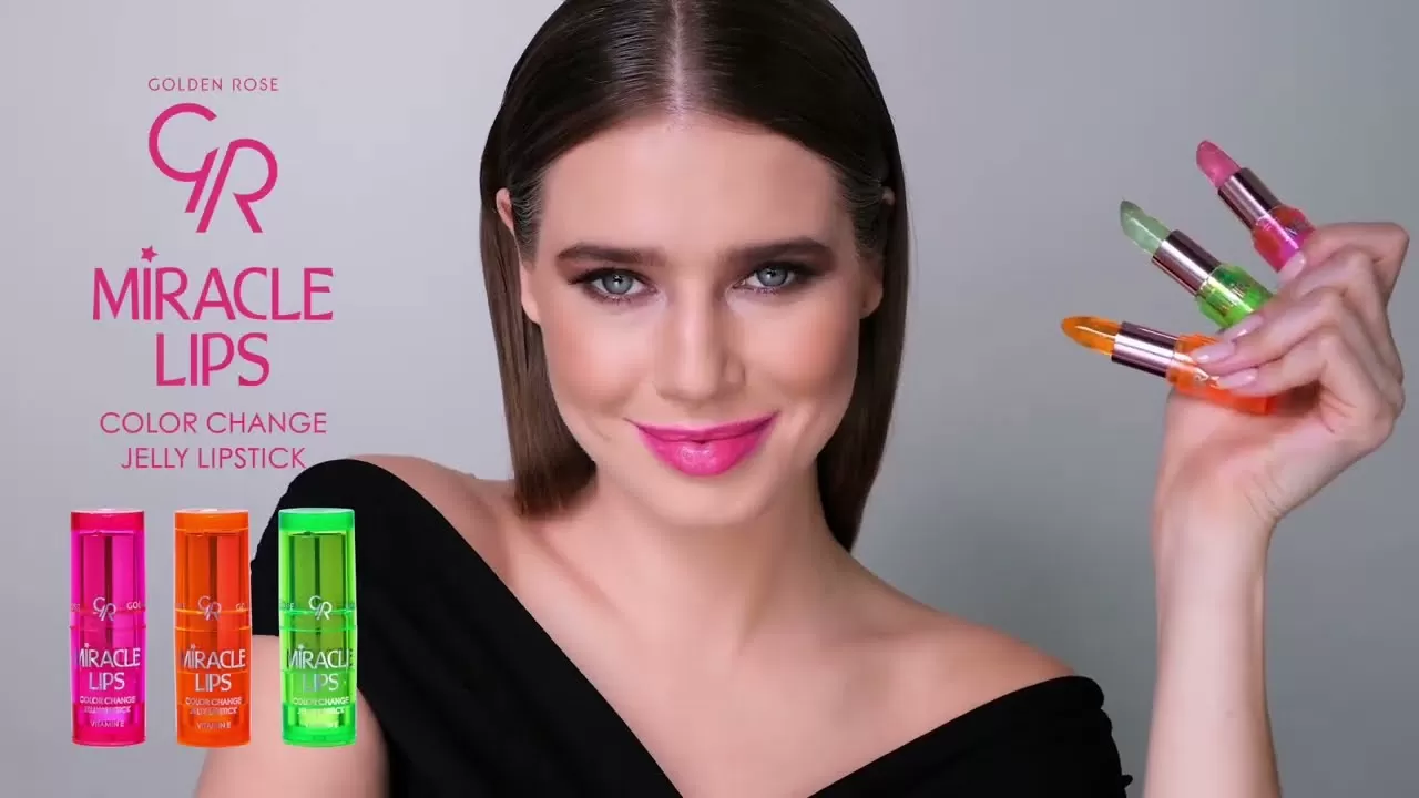 جزئیات و زوایای دیگر رژ لب ژله ای حرارتی میراکل گلدن رز